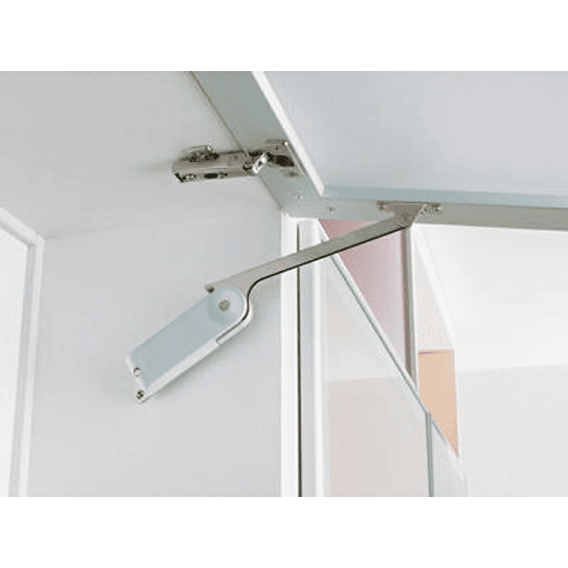 Left Hand Heavy Duty Soft-Open Lid Stay, Light Gray Main - Image