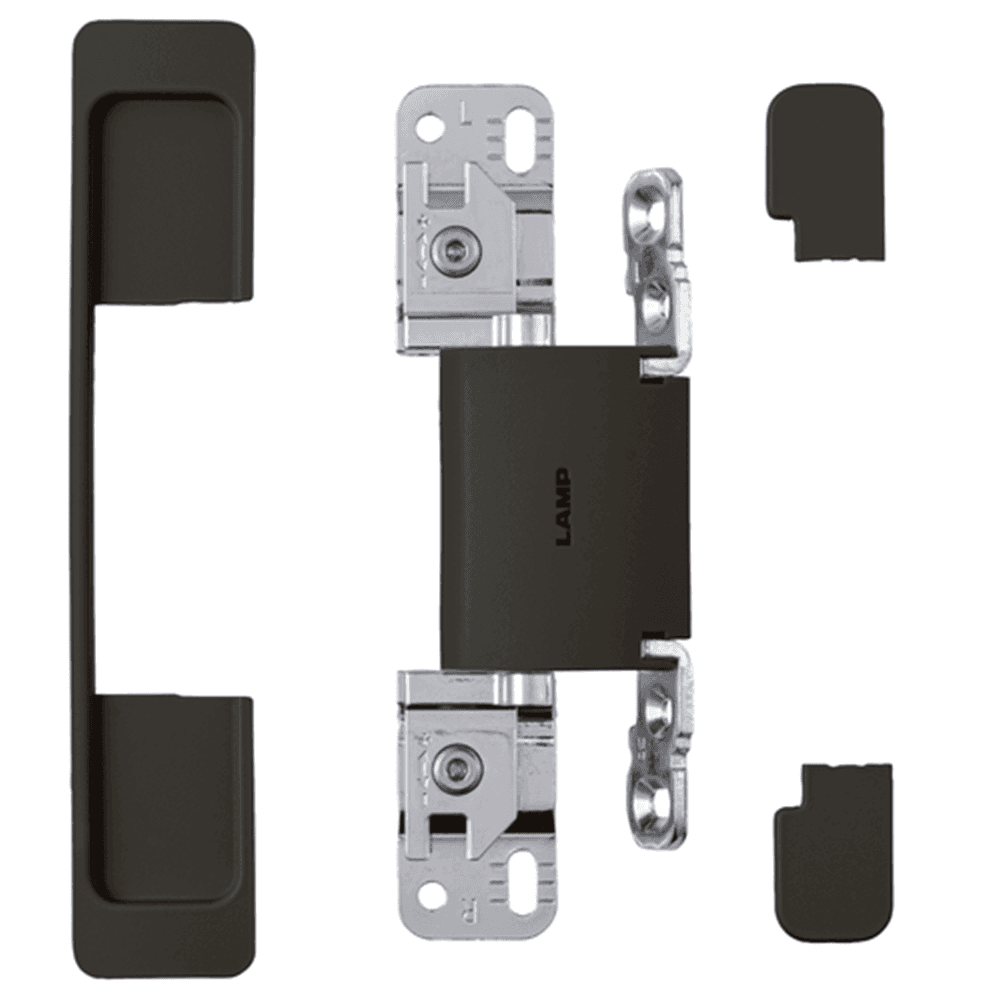 HES2S 3-Way Adjustable Concealed 110° Opening Hinge (Frame-Surface Mount), Black Alt 4 - Image