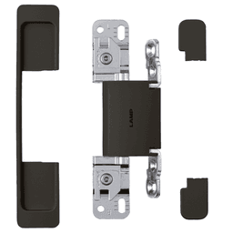 HES2S 3-Way Adjustable Concealed 110° Opening Hinge (Frame-Surface Mount), Black Alt 4 - Image