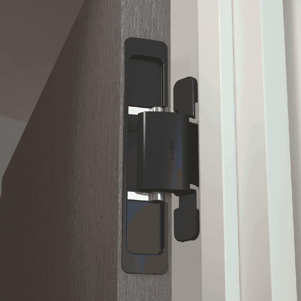 HES2S 3-Way Adjustable Concealed 110° Opening Hinge (Frame-Surface Mount), Black Alt 6 - Image