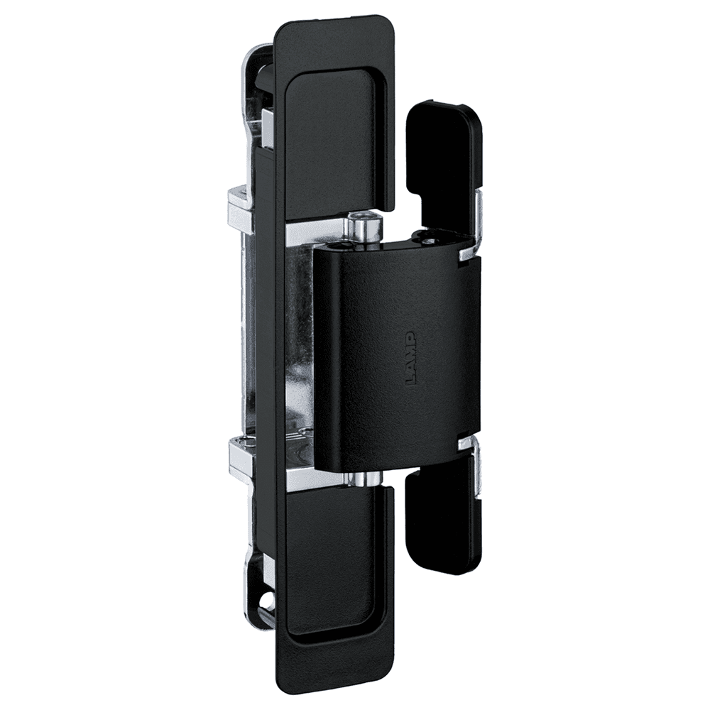 HES2S 3-Way Adjustable Concealed 110° Opening Hinge (Frame-Surface Mount), Black Main - Image