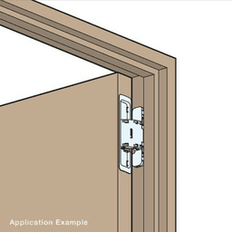 HES2S 3-Way Adjustable Concealed 125° Opening Hinge (Frame-Surface Mount), Dark Grey Alt 9 - Image