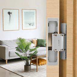 HES2S 3-Way Adjustable Concealed 125° Opening Hinge (Frame-Surface Mount), Light Grey Alt 5 - Image