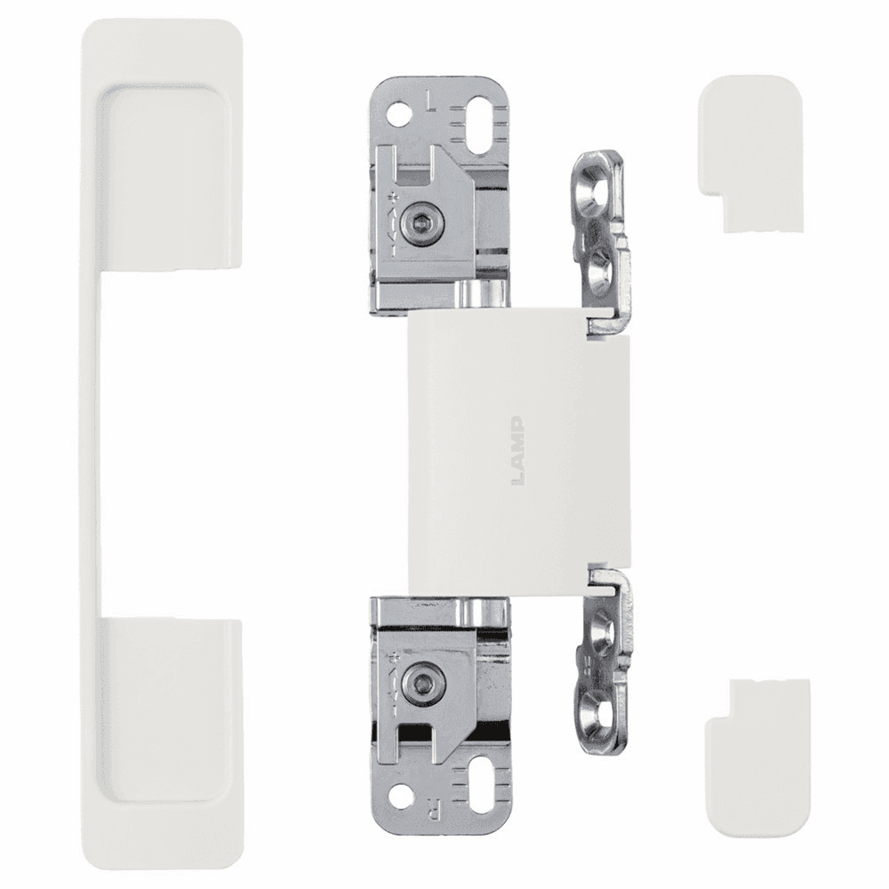 HES2S 3-Way Adjustable Concealed 110° Opening Hinge (Frame-Surface Mount), White Alt 3 - Image