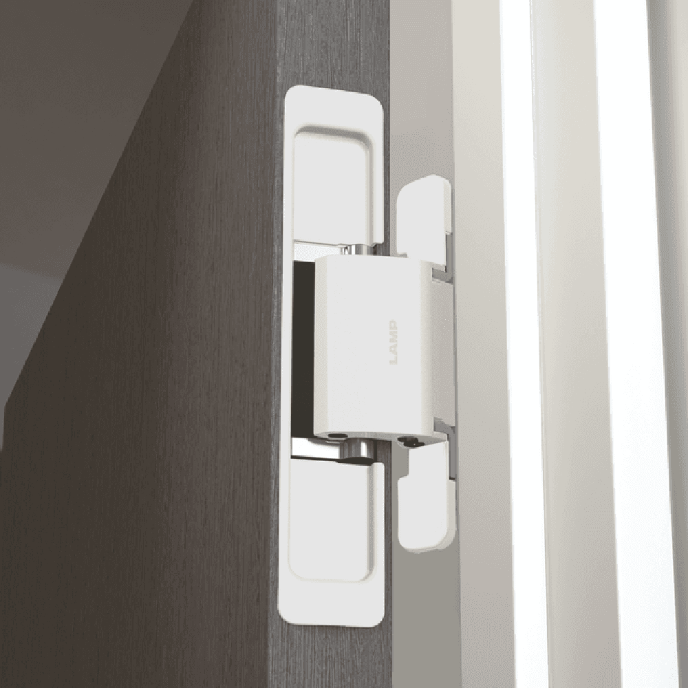 HES2S 3-Way Adjustable Concealed 110° Opening Hinge (Frame-Surface Mount), White Alt 6 - Image