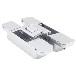 HES3D 3-Way Adjustable Concealed Hinge, Dull Chrome Alt 1 - Image