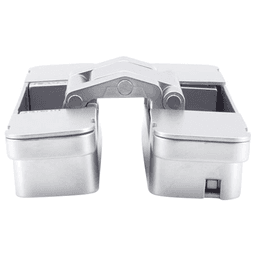 HES3D 3-Way Adjustable Concealed Hinge, Dull Chrome Alt 3 - Image