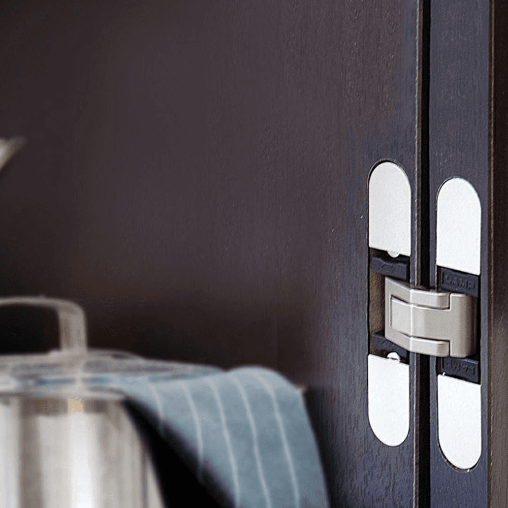 HES3D-70 3-Way Adjustable Concealed Hinge, Dull Chrome Alt 8 - Image