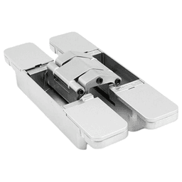 HES3D-E160 3-Way Adjustable Concealed Hinge, Dull Chrome Alt 3 - Image
