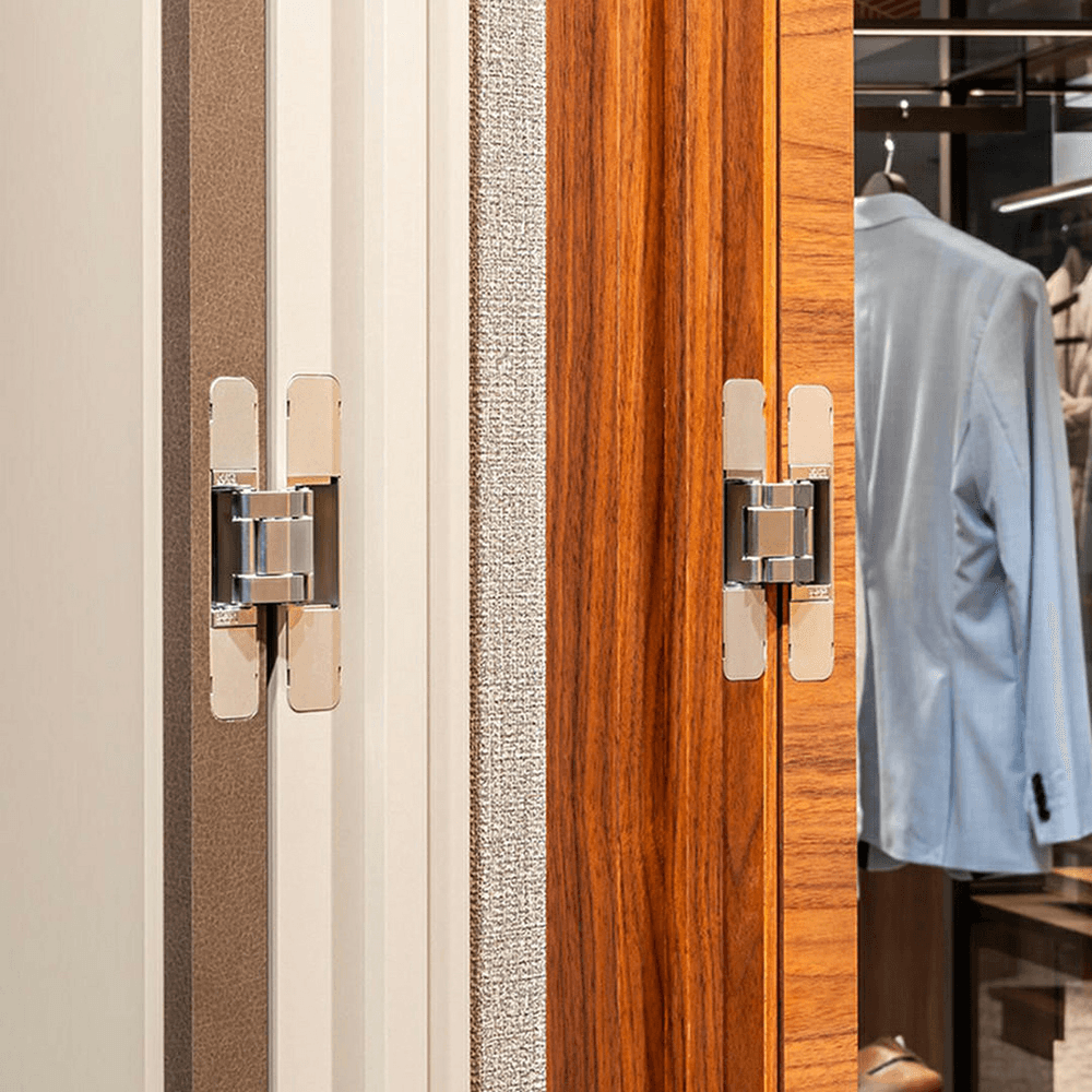 HES3D-E160 3-Way Adjustable Concealed Hinge, Dull Chrome Alt 5 - Image