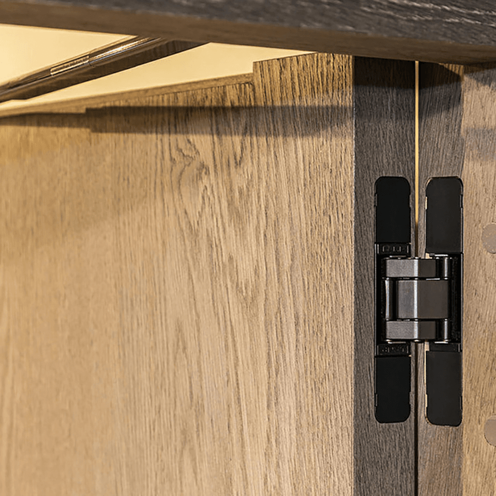 HES3D-E160 3-Way Adjustable Concealed Hinge, Dull Nickel Alt 12 - Image