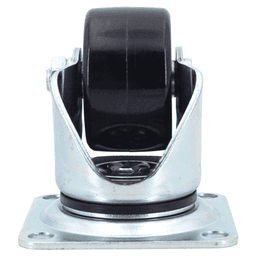 3-9/16" x 3-5/8" Low Profile Heavy Duty Caster with Bearing, Clear Zinc Chromate Alt 4 - Image