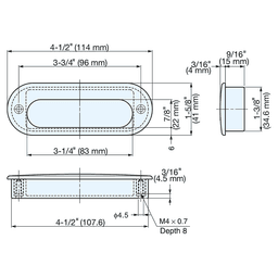 HH-D 3-3/4" Flush Pull, Mirror Alt 3 - Image