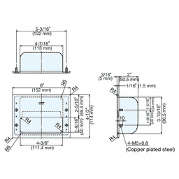6" Cabinet Recessed Flush Pull, Satin Alt 1 - Image