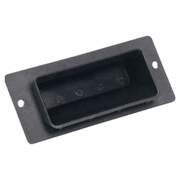 5-5/16" Cabinet Recessed Flush Pull, Black Main - Image