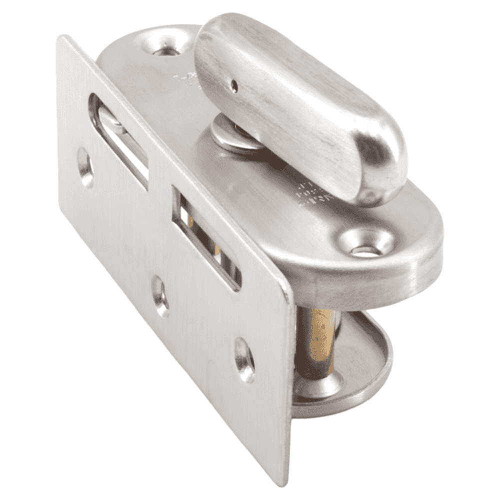 3-3/8" Sliding Door Latch with Indicator Lever, Satin Alt 2 - Image