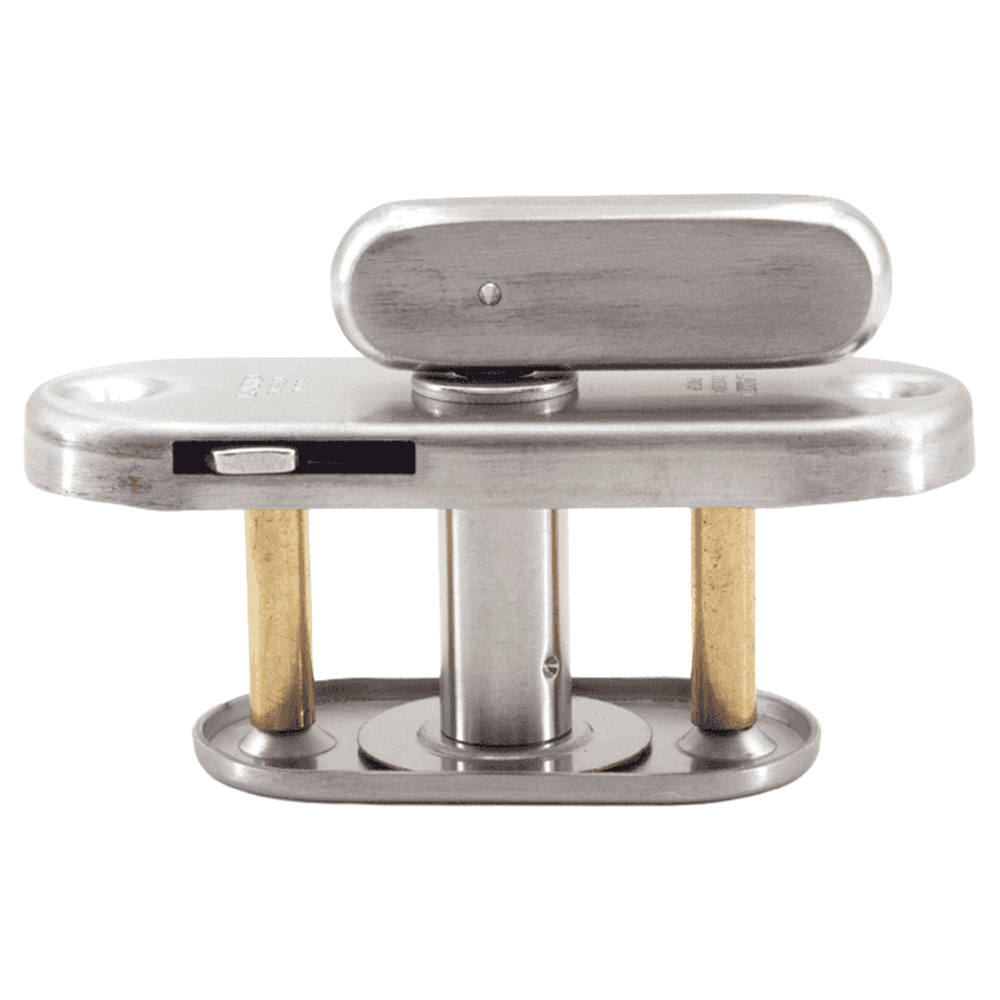 3-3/8" Sliding Door Latch with Indicator Lever, Satin Alt 3 - Image