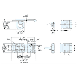 3-15/16" Screw-On Flathead Hasp, Polished Alt 2 - Image