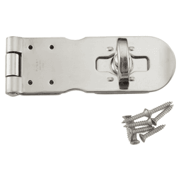 4-23/32" Screw-On Flathead Hasp, Polished Main - Image