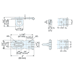 2" Screw-On Flathead Hasp, Polished Alt 2 - Image