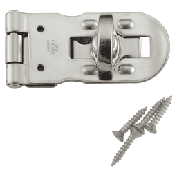 2" Screw-On Flathead Hasp, Polished Main - Image