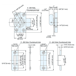 1-3/8" Lever Bolt, Satin Alt 6 - Image