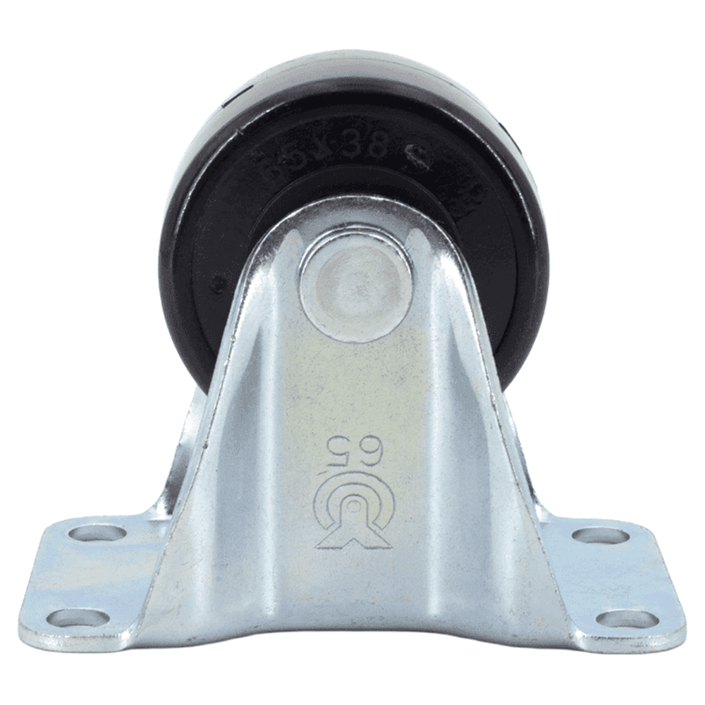 4-3/8" Low Profile Heavy Duty Caster, Clear Zinc Chromate Alt 2 - Image