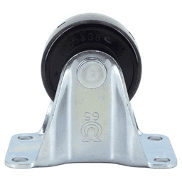 4-3/8" Low Profile Heavy Duty Caster, Clear Zinc Chromate Alt 2 - Image