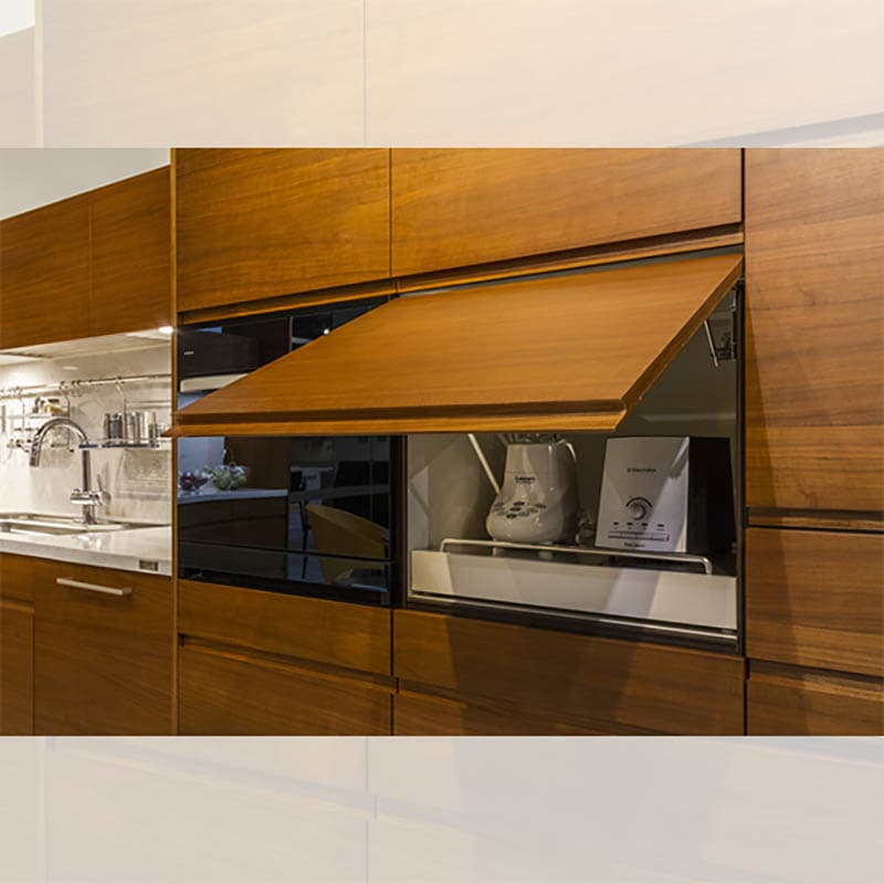 24" Single Soft-Closing Receding Door Mechanism, Nickel, 18mm - 30mm Door Thickness - Main Image