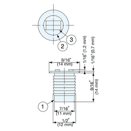 12mm Magnet Catch, White Alt 1 - Image