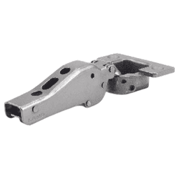 93° Opening Standard Euro Hinge, Free Swinging, 5/8" Overlay, Black Nickel, Screw-On Alt 1 - Image