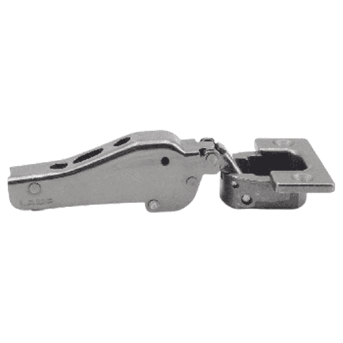 93° Opening Standard Euro Hinge, Free Swinging, 5/8" Overlay, Black Nickel, Screw-On Alt 2 - Image