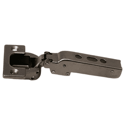 93° Opening Steel Standard Euro Hinge, Free Swinging, 1" Overlay, Black Nickel Main - Image