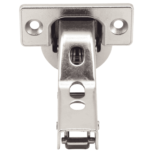 93° Opening Standard Euro Hinge, Self Closing, Steel, Zinc Alloy, Nickel, Screw-On Alt 1 - Image