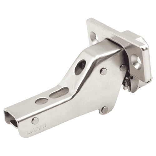 93° Opening Standard Euro Hinge, Self Closing, Steel, Zinc Alloy, Nickel, Screw-On Alt 2 - Image