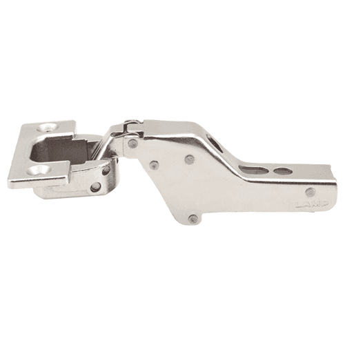 93° Opening Standard Euro Hinge, Self Closing, Steel, Zinc Alloy, Nickel, Screw-On Alt 3 - Image
