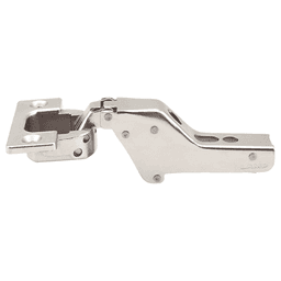 93° Opening Standard Euro Hinge, Self Closing, Steel, Zinc Alloy, Nickel, Screw-On Alt 3 - Image