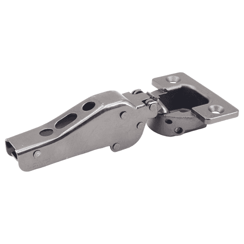 93° Opening Standard Euro Hinge, Self Closing, 5/8" Overlay, Black Nicke, Screw-On Alt 1 - Image