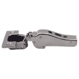 93° Opening Standard Euro Hinge, Self Closing, 5/8" Overlay, Black Nicke, Screw-On Alt 2 - Image