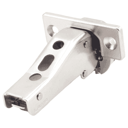 93° Opening Standard Euro Hinge, Self Closing, 5/8" Overlay, Nickel, Screw-On Alt 2 - Image