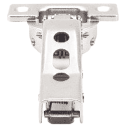93° Opening Standard Euro Hinge, Self Closing, 5/8" Overlay, Nickel, Screw-On Alt 7 - Image
