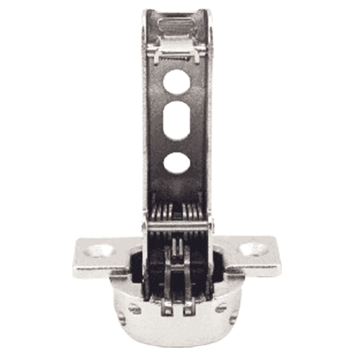 93° Opening Standard Euro Hinge, Self Closing, 5/8" Overlay, Nickel, Screw-On Alt 8 - Image