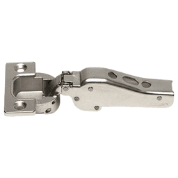 93° Opening Standard Euro Hinge, Self Closing, 5/8" Overlay, Nickel, Screw-On Main - Image