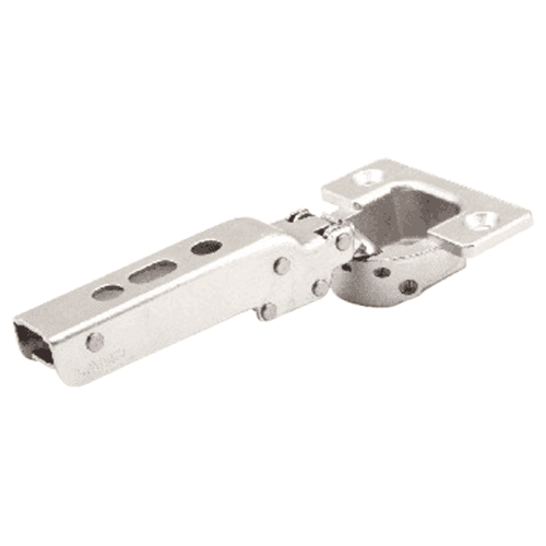 93° Opening Standard Euro Hinge, Self Closing, 1" Overlay, Nickel Alt 1 - Image