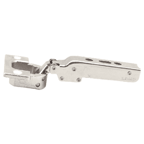 93° Opening Standard Euro Hinge, Self Closing, 1" Overlay, Nickel Alt 3 - Image