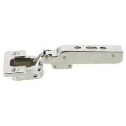 93° Opening Standard Euro Hinge, Self Closing, 1" Overlay, Nickel Main - Image