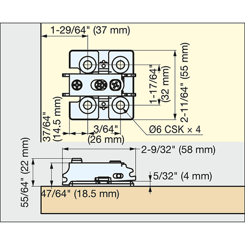 22mm Mounting Plate for J95 Alt 2 - Image
