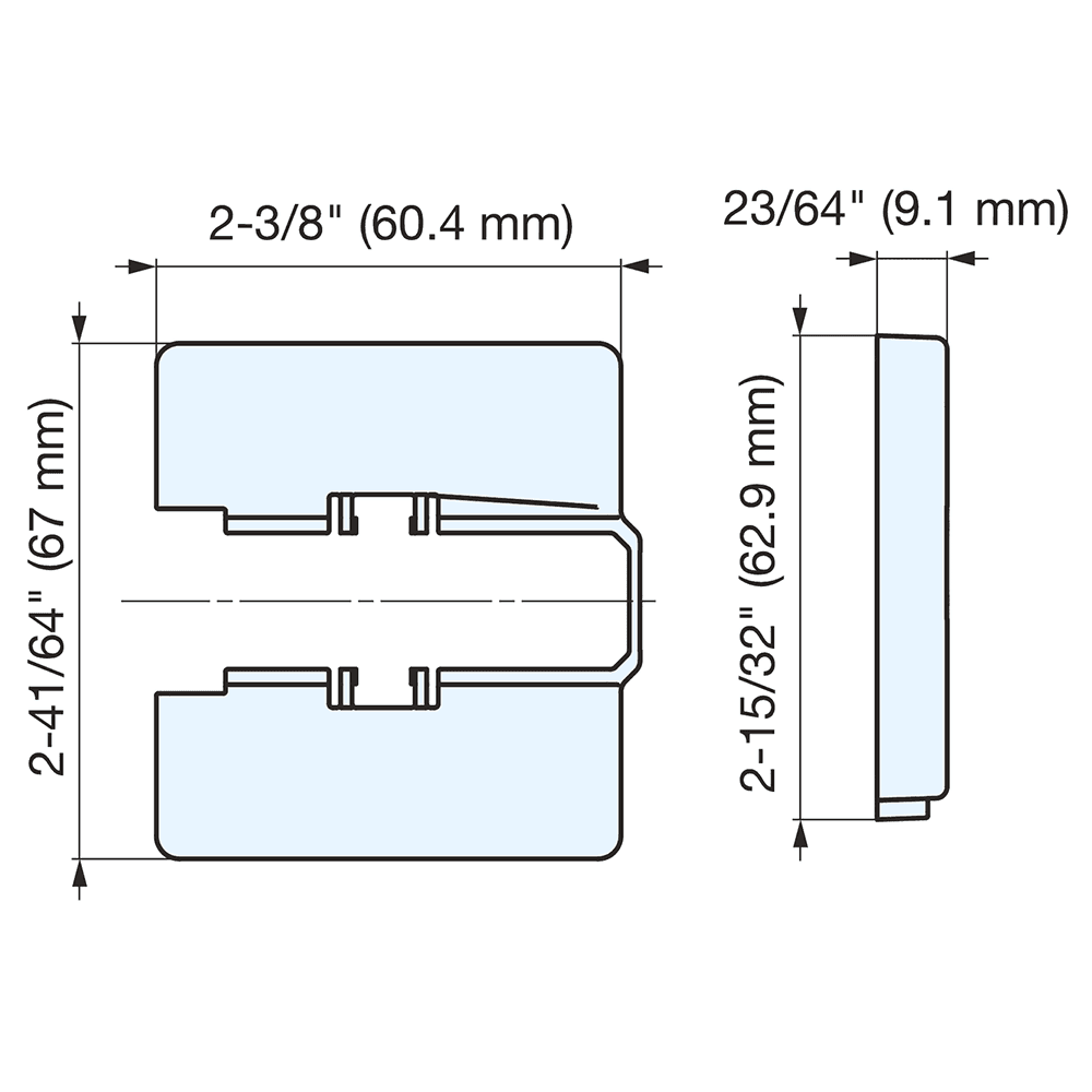 Clip-on Mounting Plate Cover, Gray Alt 3 - Image