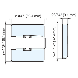 Clip-on Mounting Plate Cover, Gray Alt 3 - Image