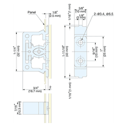 32mm Snap-In Knuckle Catch, White Alt 1 - Image